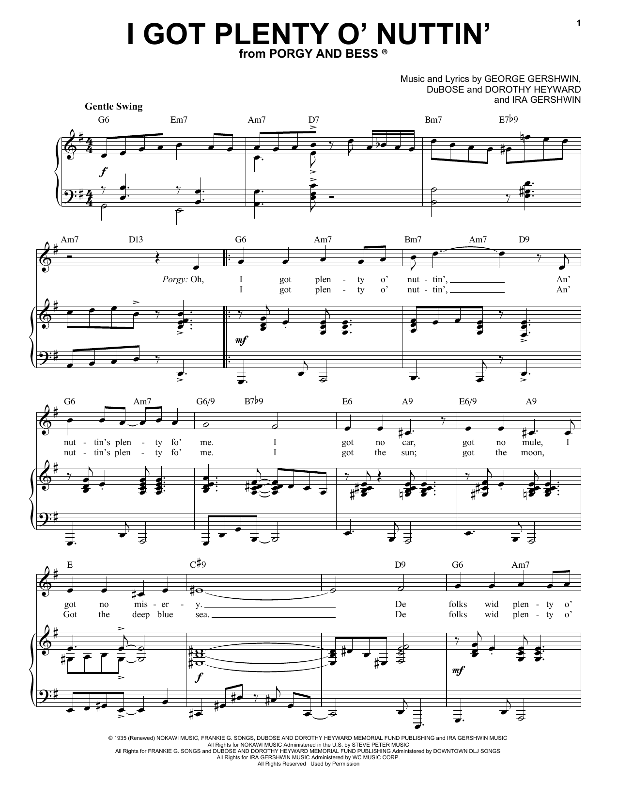 Produktbild zu: I Got Plenty O' Nuttin' [Jazz version] (arr. Brent Edstrom)