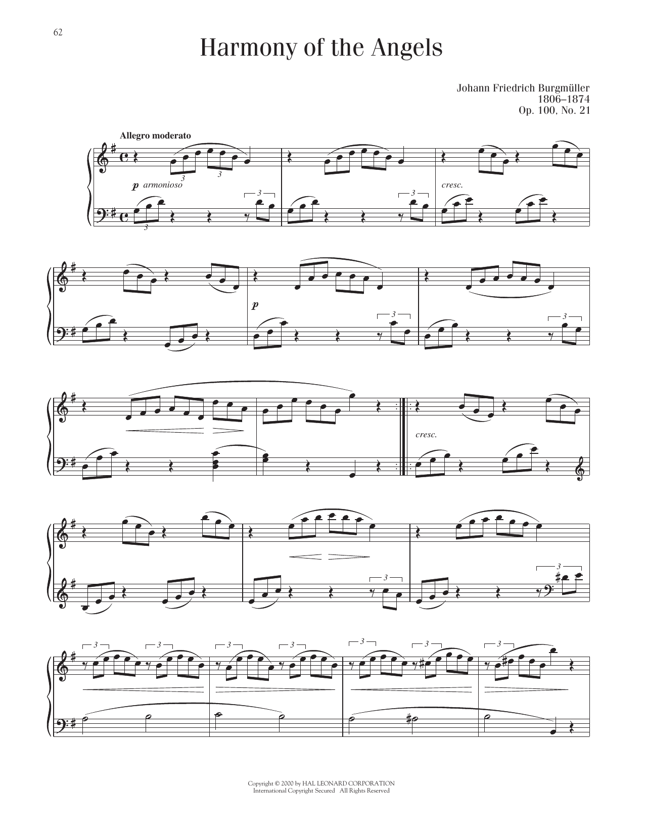 Produktbild zu: Harmony Of The Angels, Op. 100, No. 21