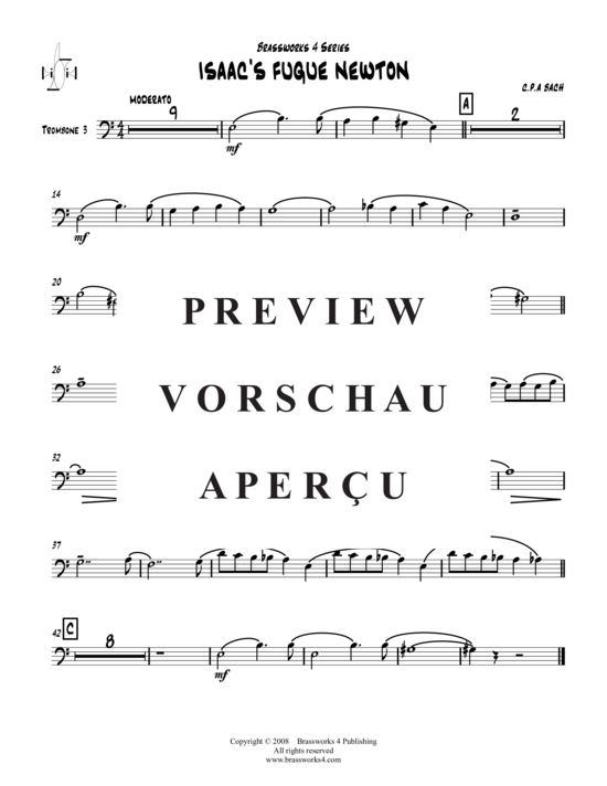 Product gallery: Page 10 of 10 Isaacs Fugue Newton , , (Trombone Quartet)