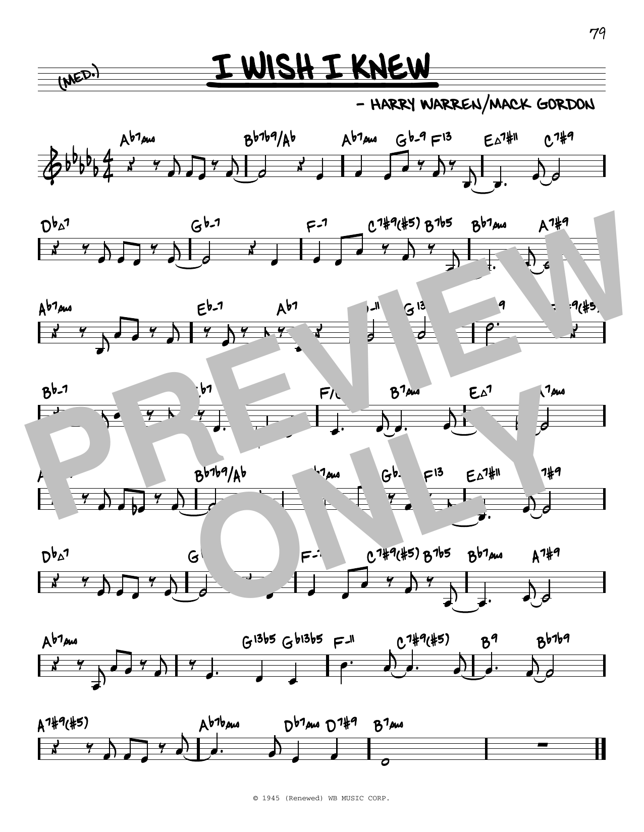 Product picture to: I Wish I Knew (arr. David Hazeltine)