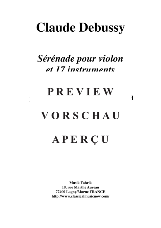 Product gallery: Page 2 of 21 Sérénade for violin and 17 instruments , , (Ensemble + Solo Violin)