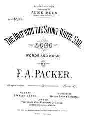 cover: The Boat With The Snowy White Sail, F. A. Packer