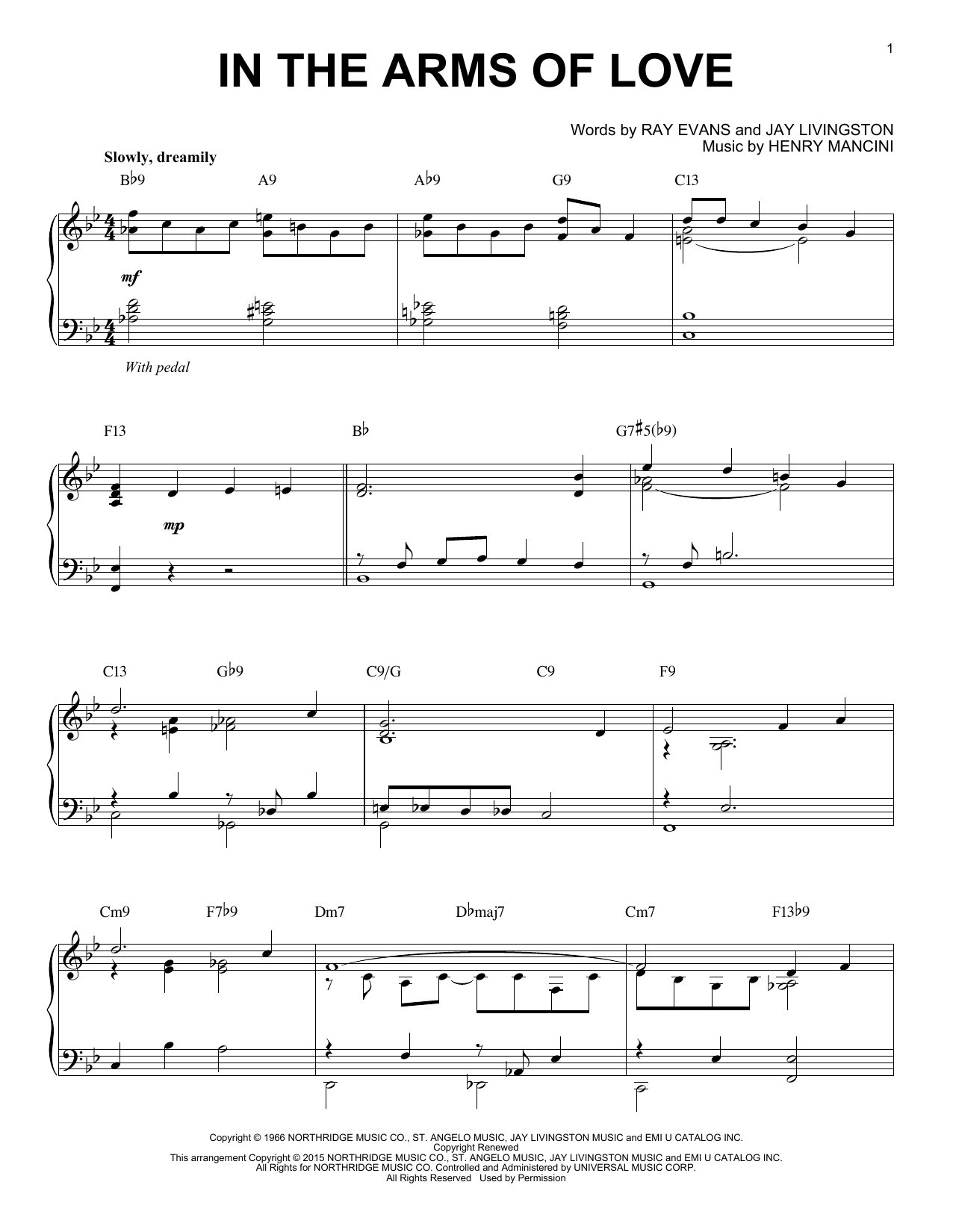 Product picture to: In The Arms Of Love [Jazz version] (arr. Brent Edstrom)