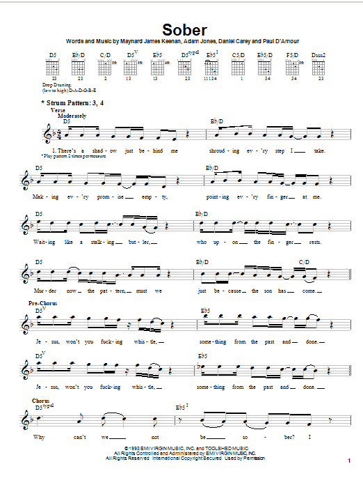Produktgalerie: Seite 1 von 1 Sober, Tool, Gitarre