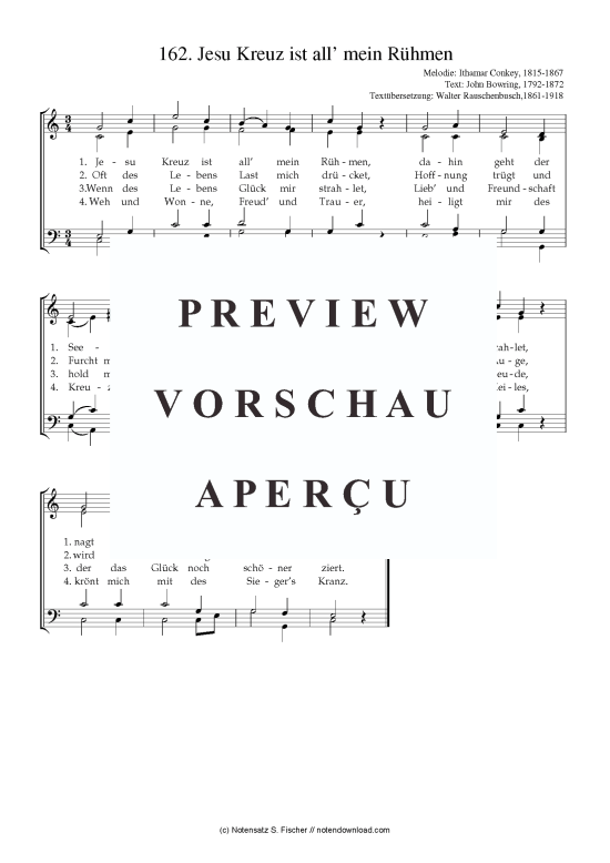 Product picture to: Jesu Kreuz ist all? mein Rühmen  Ithamar Conkey, 1815-1867 / John Bowring, 1792-1872 