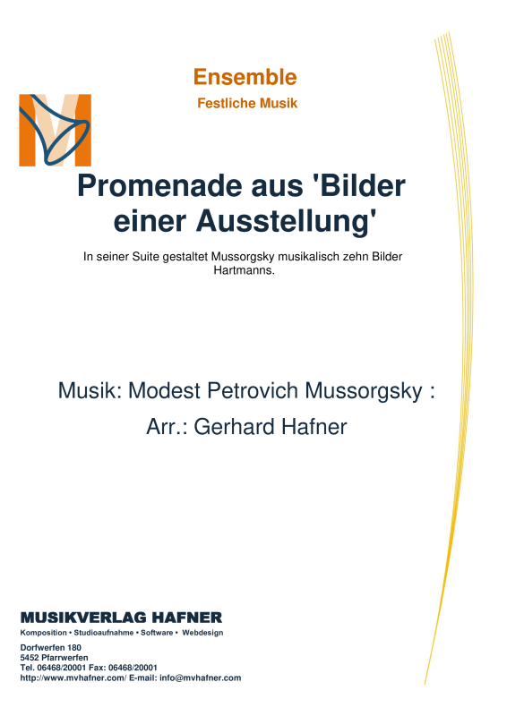 Product picture to: Promenade aus ´Bilder einer Ausstellung´Modest Petrovich Mussorgsky :