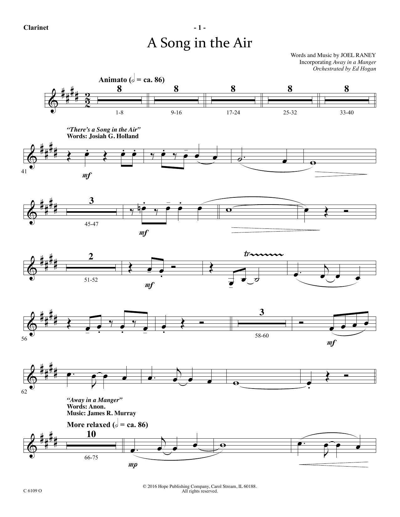 Produktbild zu: A Song In The Air - Clarinet