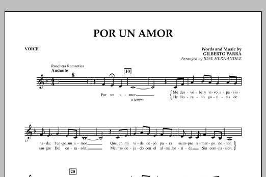 Produktbild zu:  Por Un Amor - Vocal - Gilberto Parra