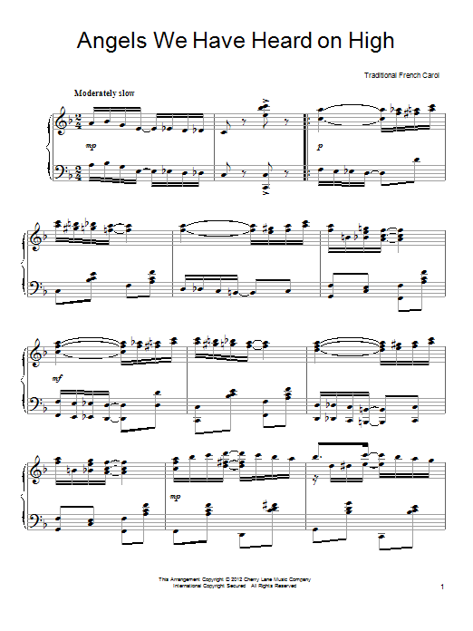 Product gallery: Page 1 of 1 Angels We Have Heard On High [Ragtime version], James Chadwick