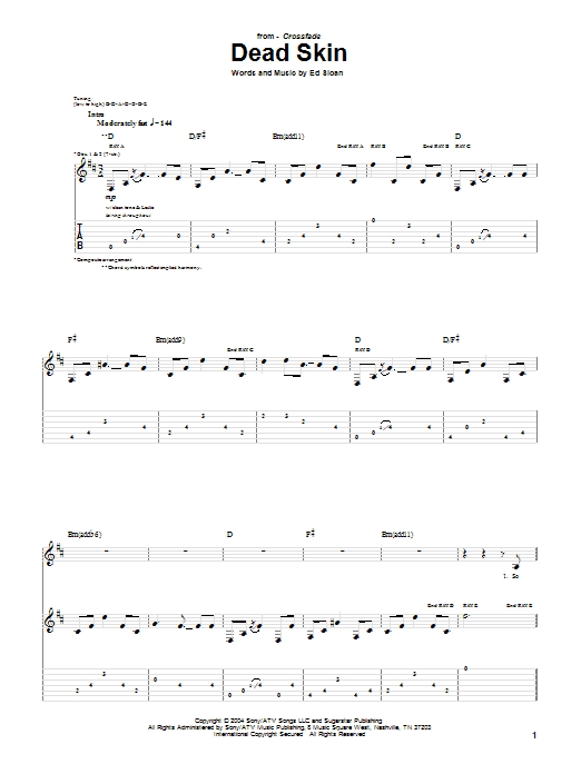 Produktgalerie: Seite 1 von 1 Dead Skin, Crossfade, Gitarre