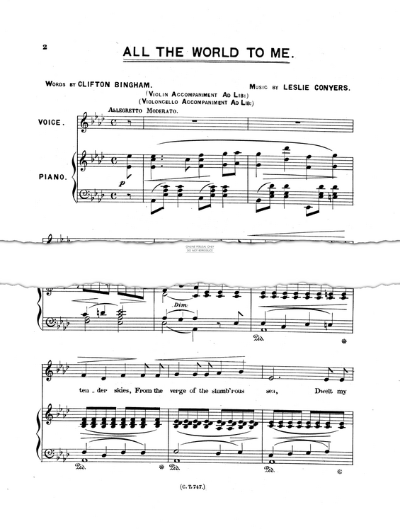 Produktgalerie: Seite 1 von 1 All The World To Me, Leslie Conyers, Gesang, Klavier, Violine, Violoncello