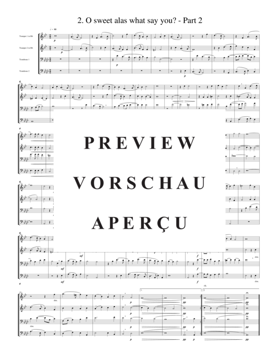 Produktgalerie: Seite 3 von 13 Zwei Madrigale Vol. 2, , (2xTrompete in B/C, Horn in F, Posaune)