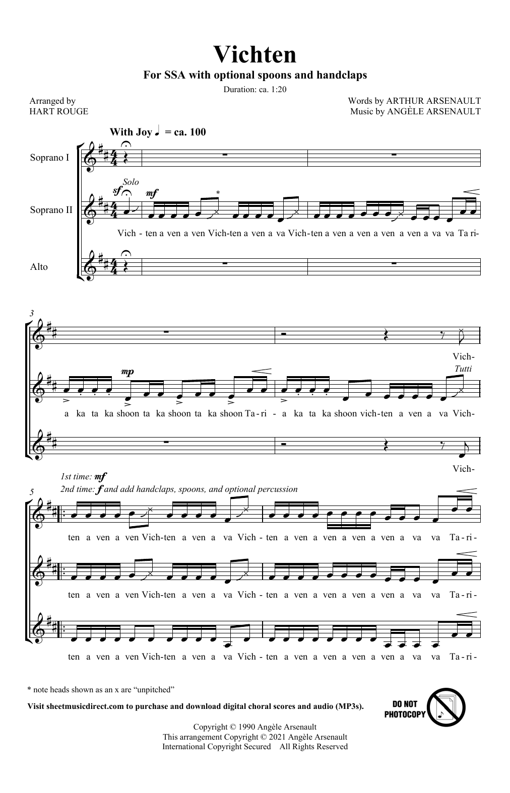 Product gallery: Page 1 of 1 Vichten (arr. Hart Rouge), Arthur Arsenault