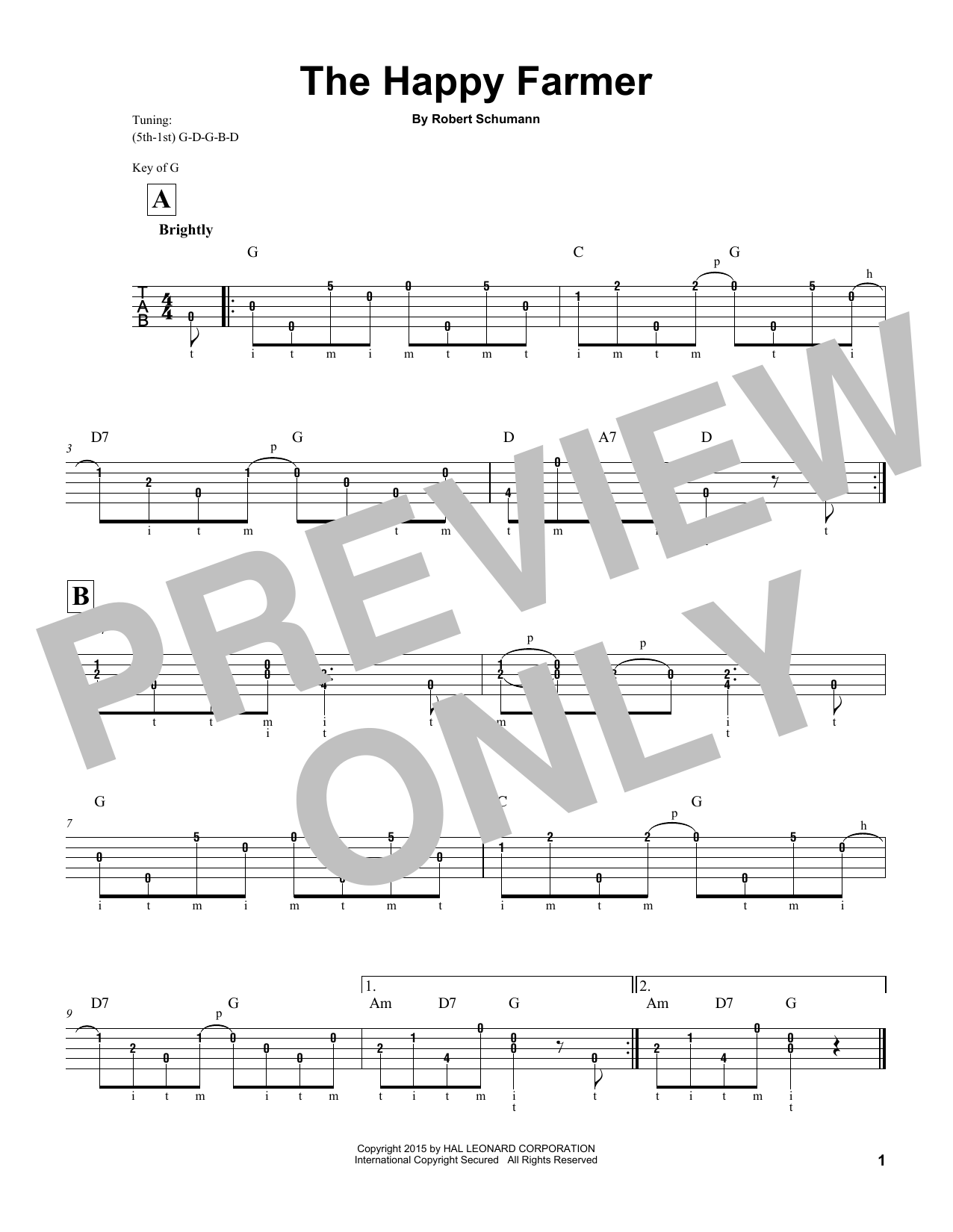 Produktgalerie: Seite 1 von 1 The Happy Farmer, Robert Schumann, Banjo