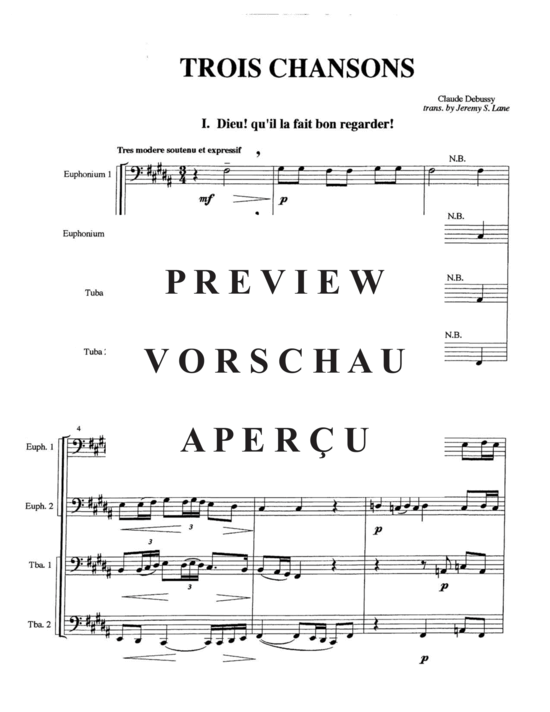 Product gallery: Page 3 of 21 Trois Chansons , , (Tuba Quartett EETT)