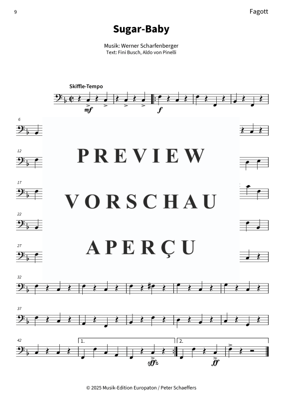 Product gallery: Page 11 of 11 Sugar-Baby, Peter Kraus, (Woodwind Quartet)