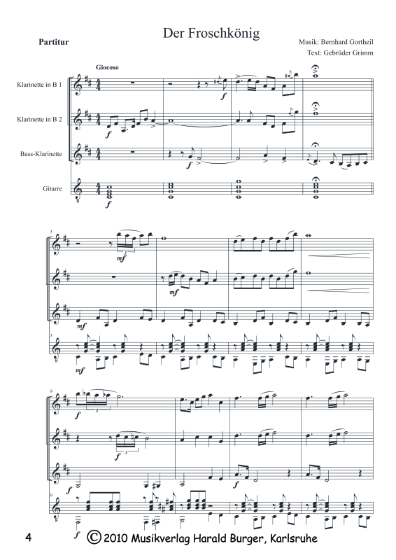 Product gallery: Page 1 of 11 Der Froschkönig (Partitur), , Mixed ensemble wind trio, guitar and speaker