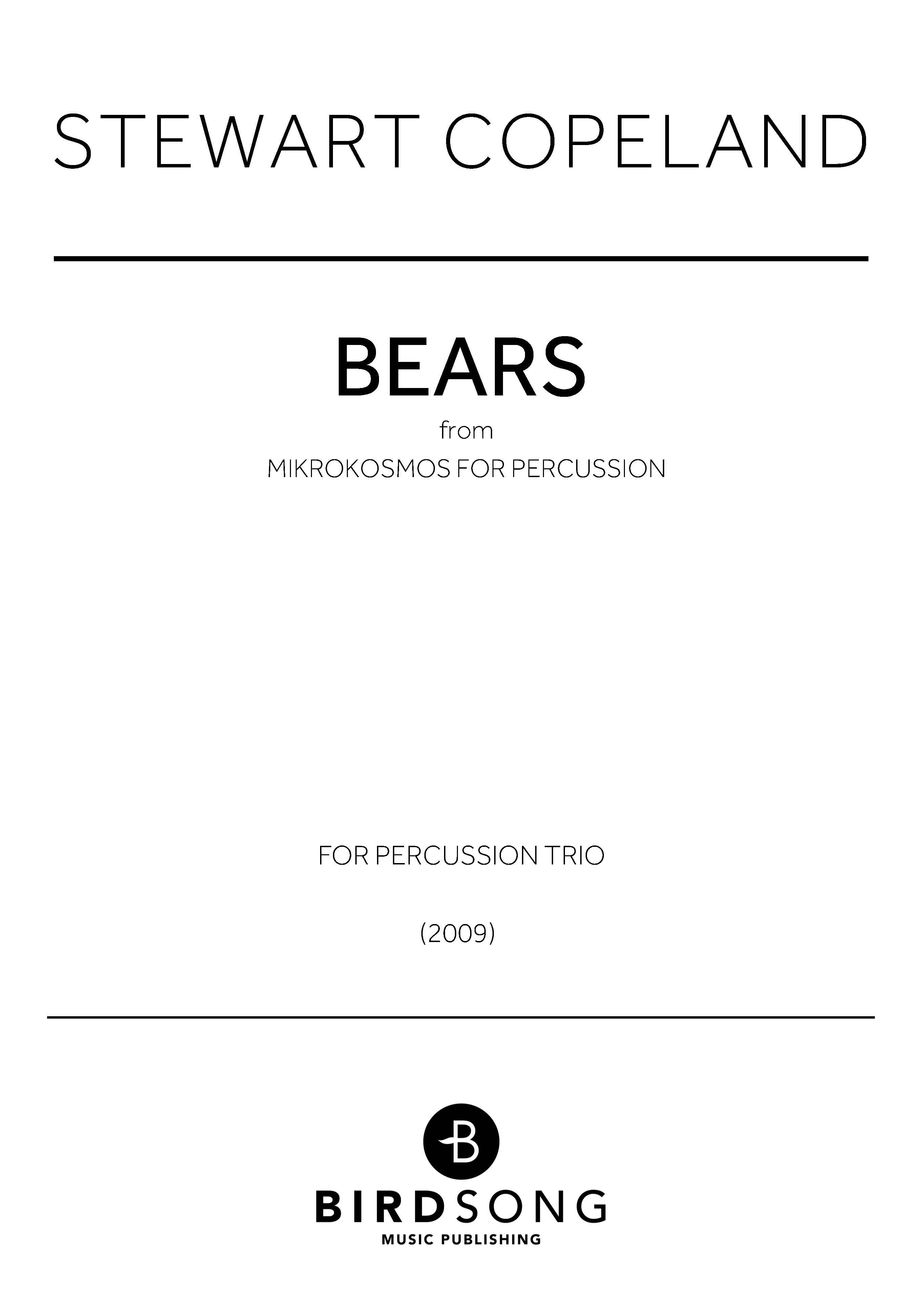 Produktbild zu: Bears (Mikrokosmos for Percussion)