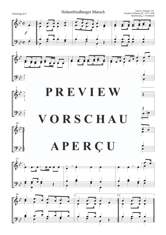 Produktgalerie: Seite 2 von 3 Hohenfriedberger Marsch, , Posaunenchor