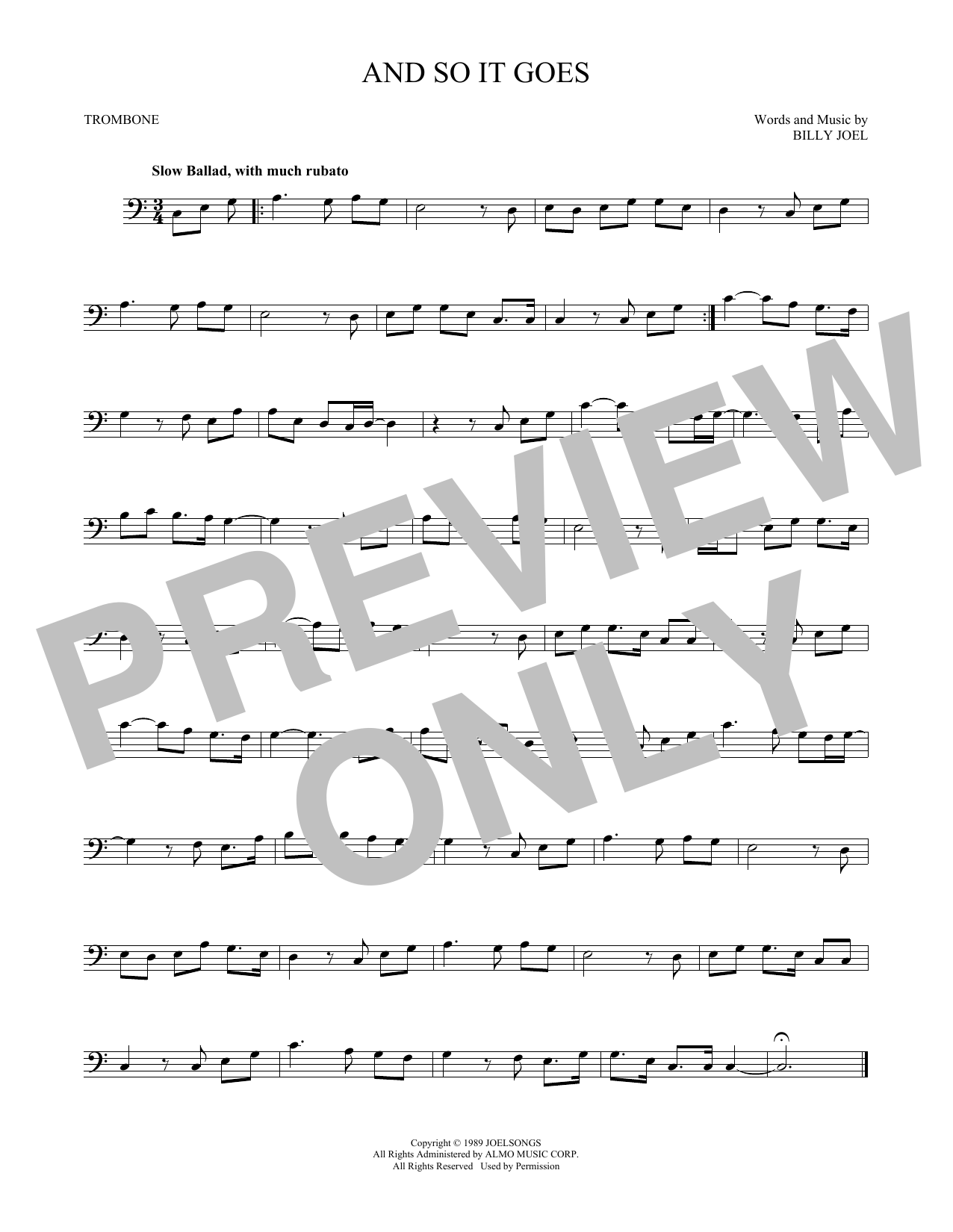 Product gallery: Page 1 of 1 And So It Goes, Billy Joel