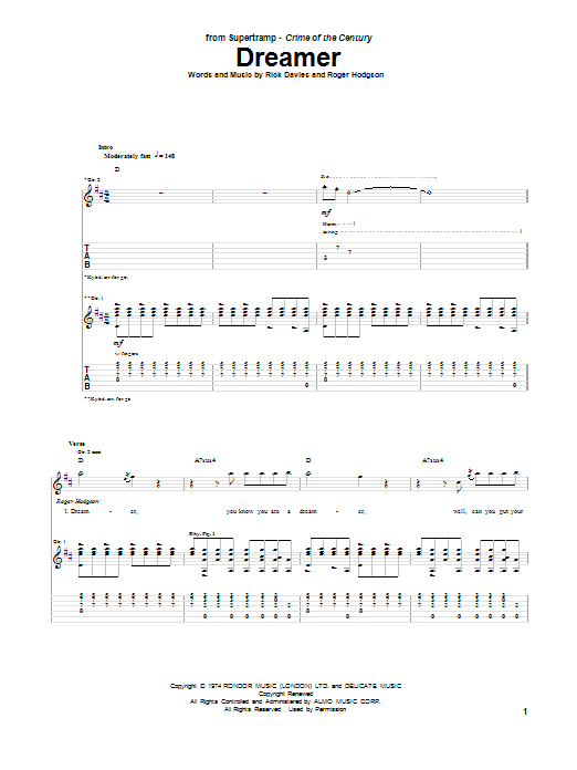 Product gallery: Page 1 of 1 Dreamer, Supertramp