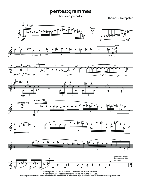 Produktgalerie: Seite 1 von 11 pentes:grammes, , (Piccolo Flöte Solo)