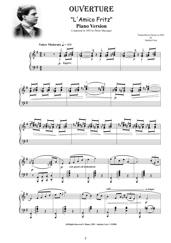 Product picture to: Overture from L'amico FritzPietro Mascagni