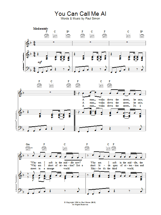 Product gallery: Page 1 of 1 You Can Call Me Al, Paul Simon