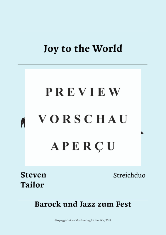 Product gallery: Page 2 of 8 Joy to the World - aus dem Album Barock und Jazz zum Fest, , (Duet 2x violin)