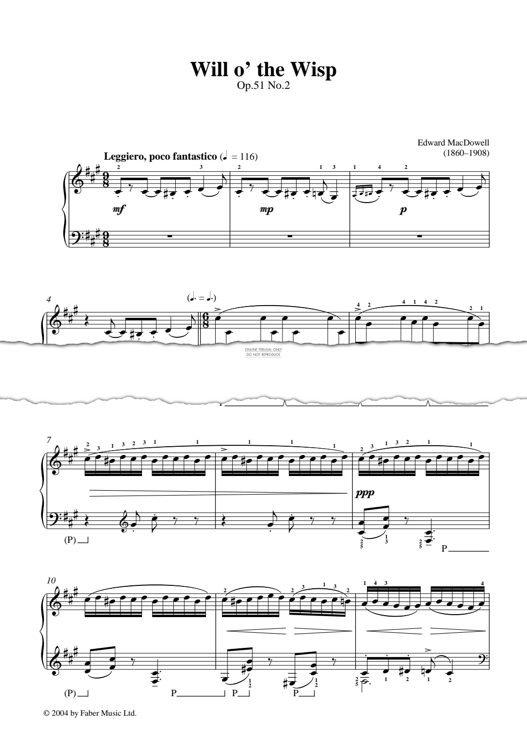 Produktbild zu: Will O' The Wisp Op.51, No.2