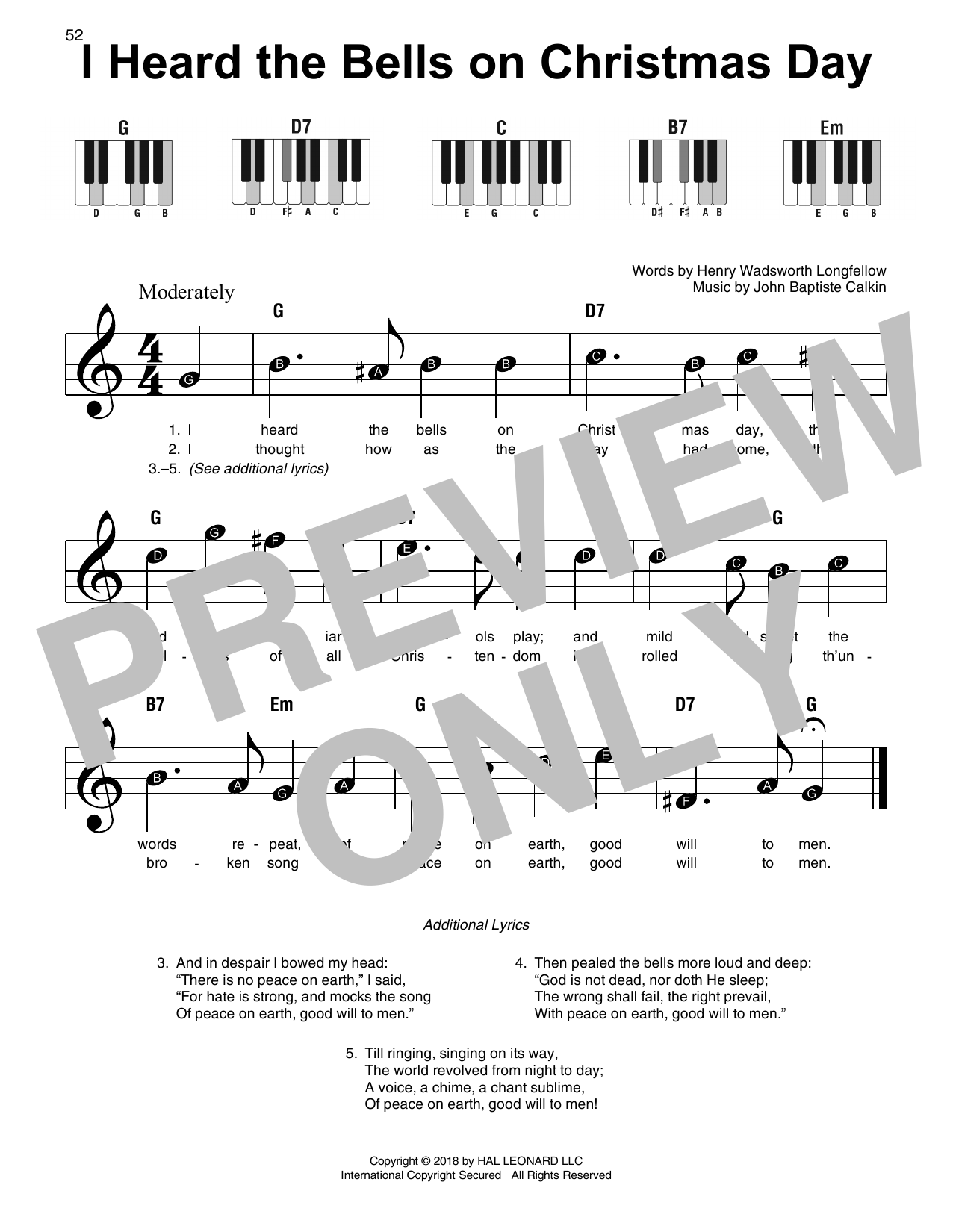 Produktbild zu: I Heard The Bells On Christmas Day