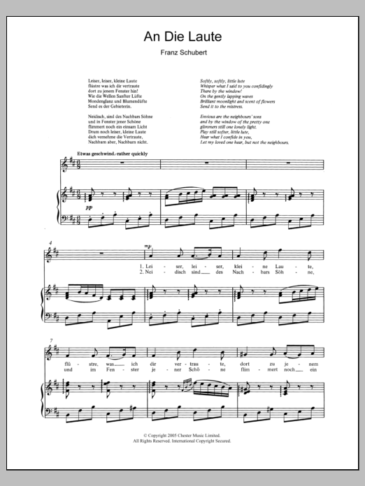 Produktbild zu: An Die Laute (To The Lute) Op.81 No.2