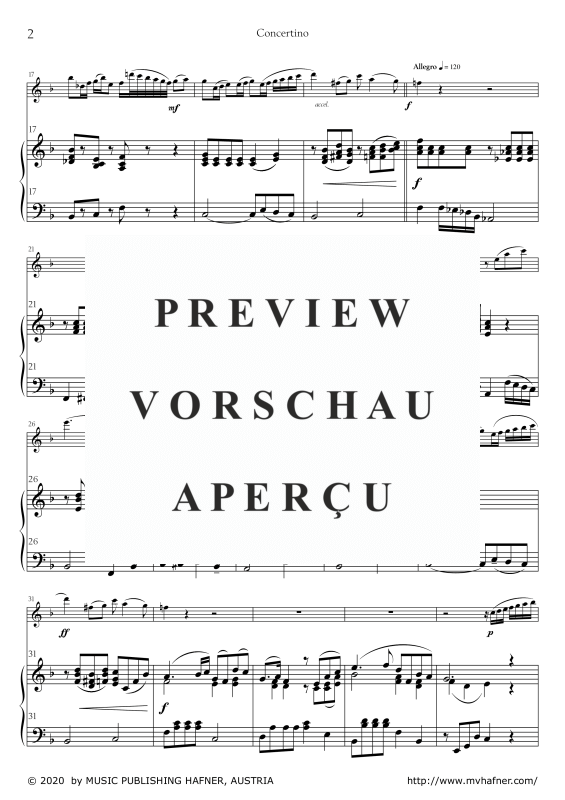 Product gallery: Page 11 of 11 Concertino, , (flute and piano)