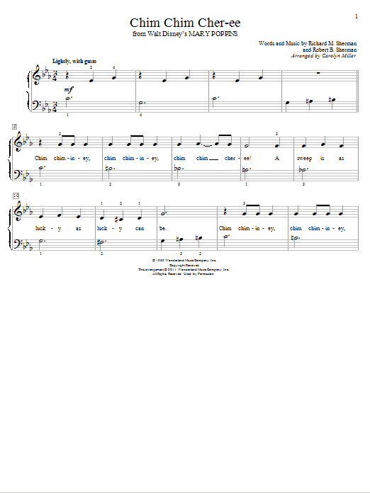 Produktbild zu: Chim Chim Cher-ee (from Mary Poppins) (arr. Carolyn Miller)