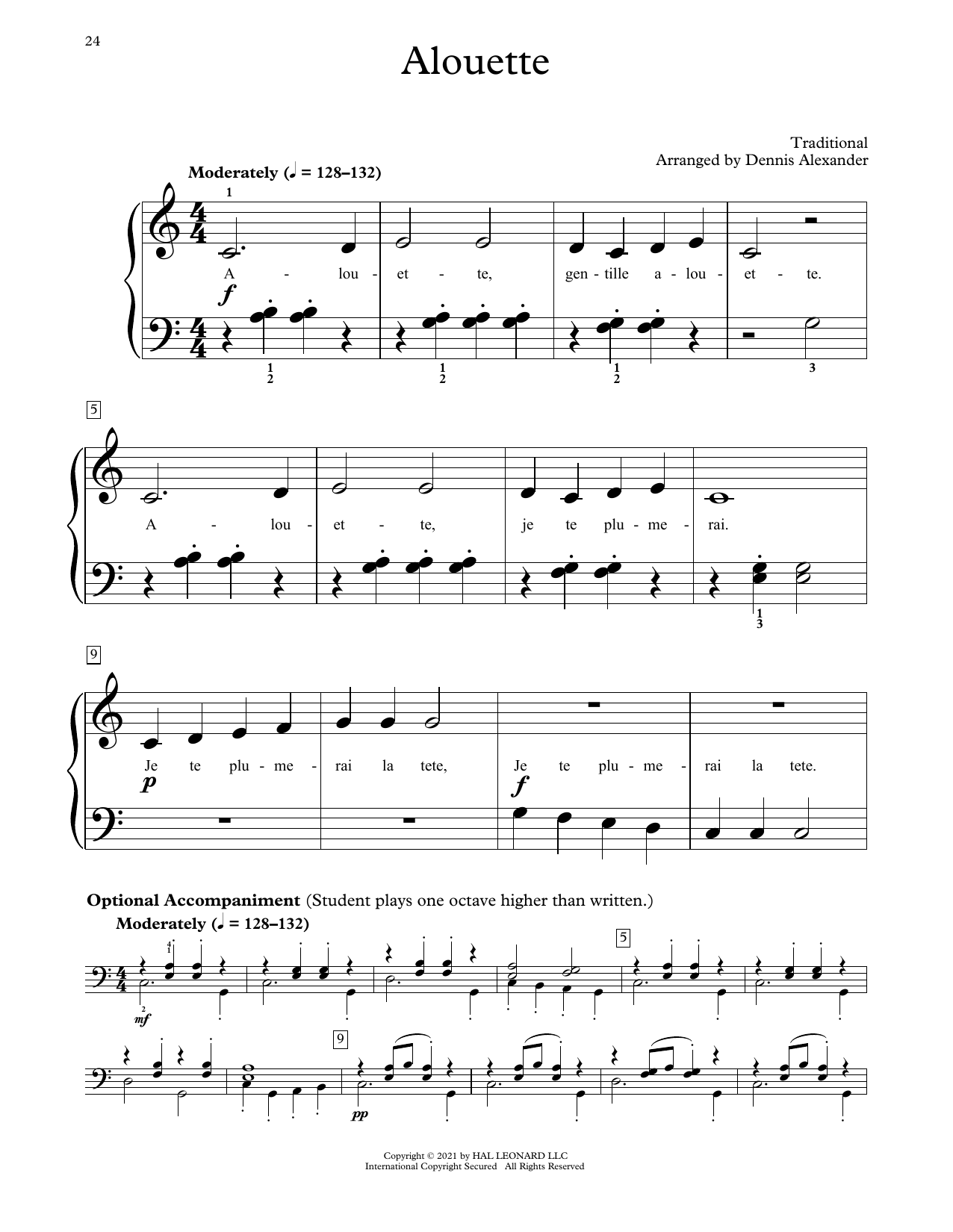 Product picture to: Alouette (arr. Dennis Alexander)