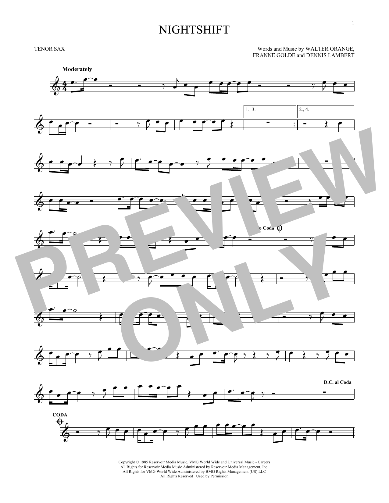 Product gallery: Page 1 of 1 Nightshift, Commodores