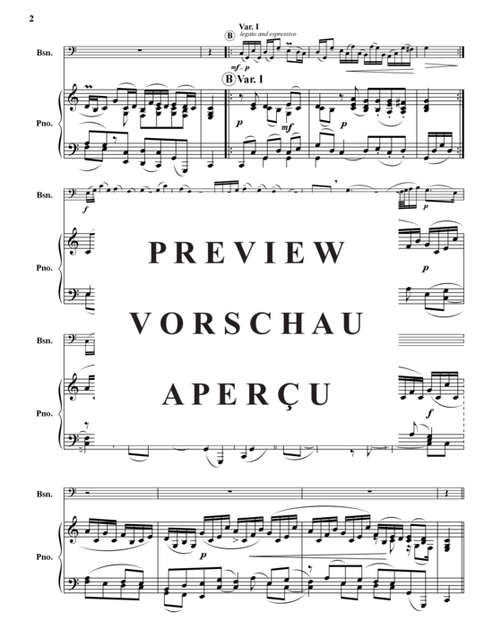 Product gallery: Page 3 of 11 Aria con Varizioni , , (bassoon + piano)