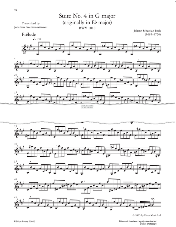 Produktgalerie: Seite 1 von 1 Suite No.4 in G Major BWV1010, Johann Sebastian Bach, Trompete