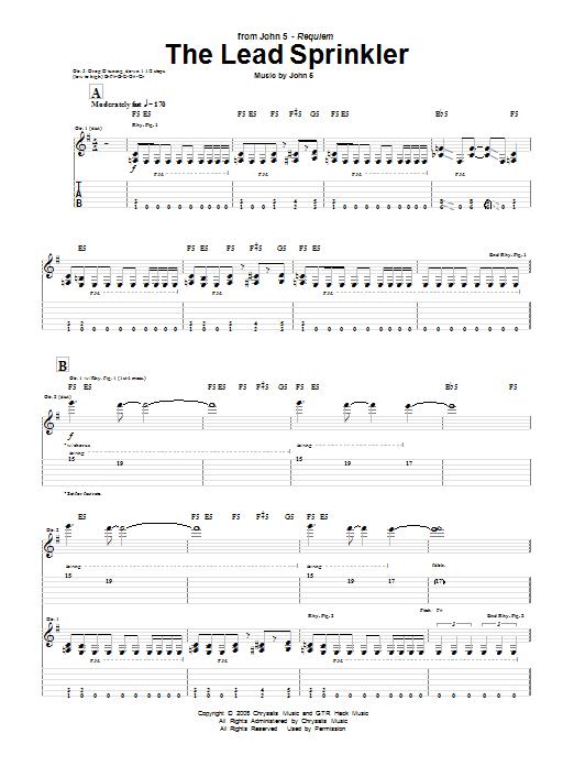 Produktgalerie: Seite 1 von 1 The Lead Sprinkler, John 5, Gitarre