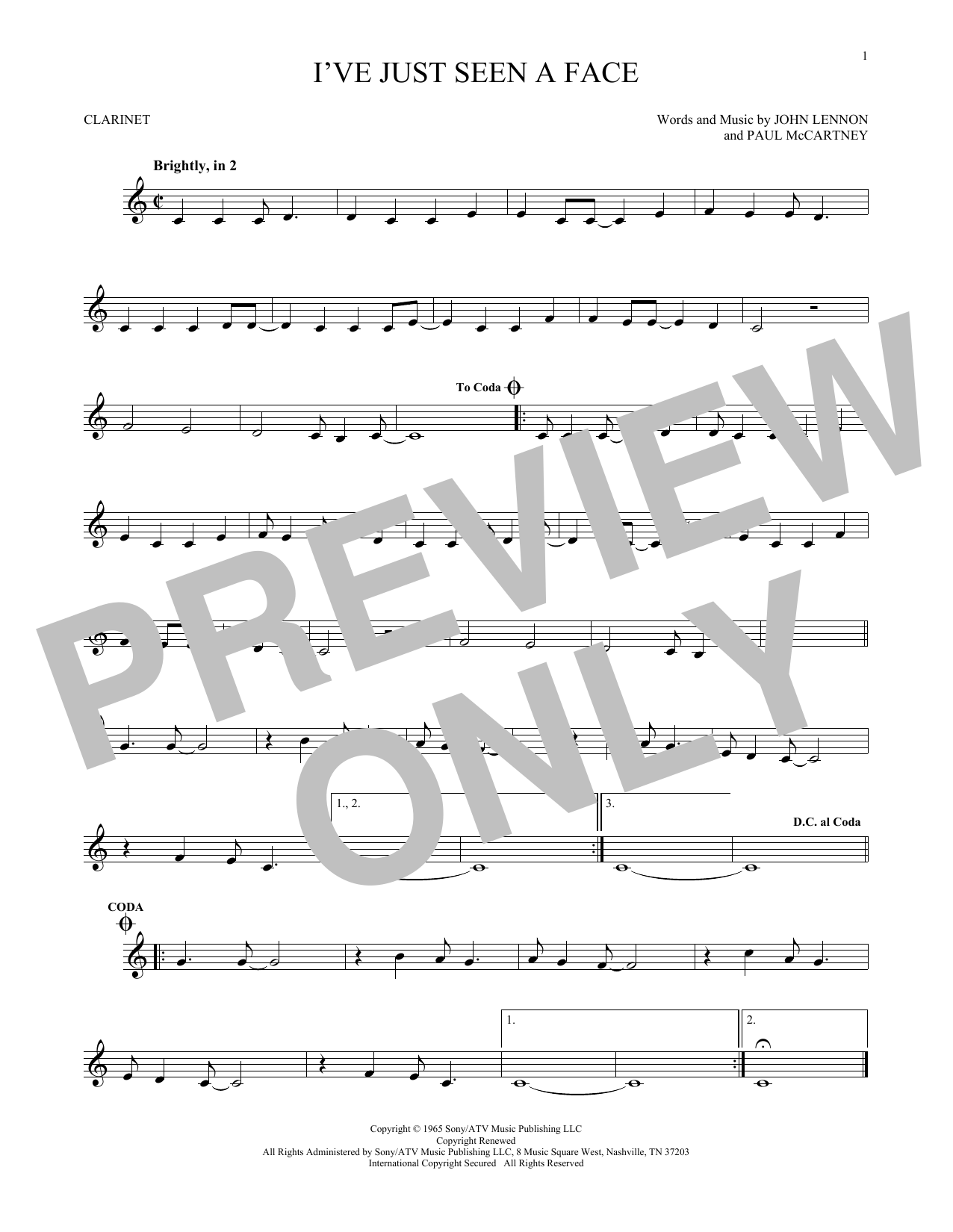 Product gallery: Page 1 of 1 I've Just Seen A Face, The Beatles