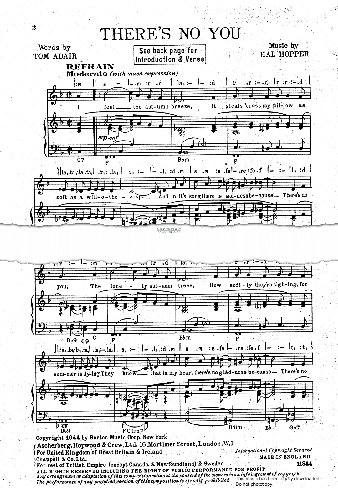 gallery: There's No You, Hal Hopper, Gesang, Gitarre, Klavier