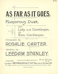 cover: As Far As It Goes, Rosalie Carter, Gesang, Klavier