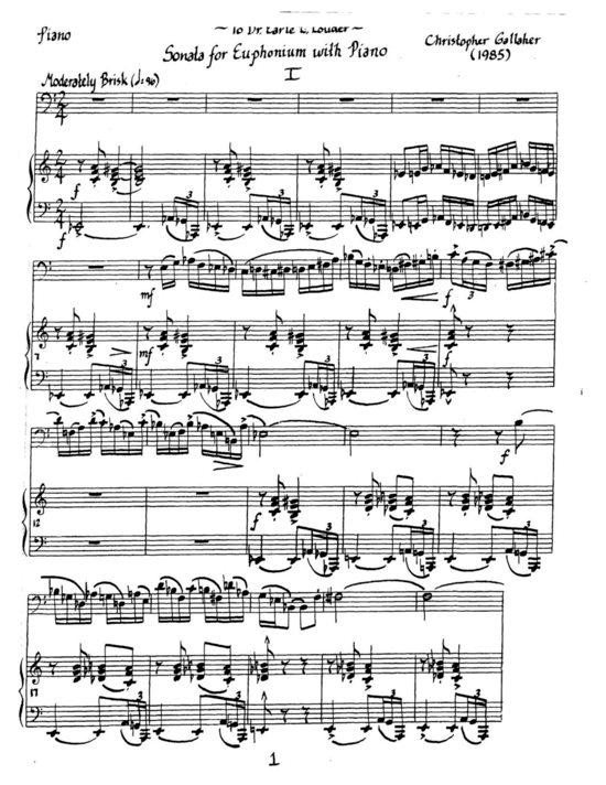 gallery: Sonata , , (euphonium + piano)