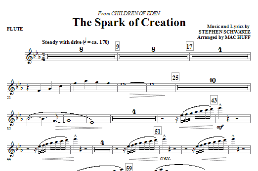 Product picture to: The Spark of Creation (from Children of Eden) - Flute