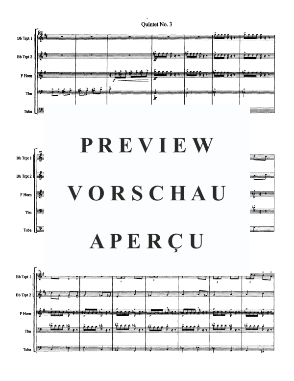 Produktgalerie: Seite 10 von 11 Quintet No. 3, , Blechbläserquintett