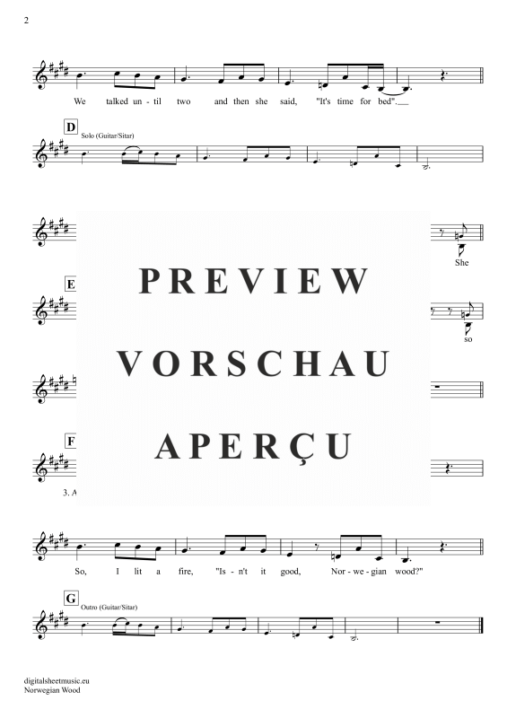 Produktgalerie: Seite 3 von 3 Norwegian Wood, Beatles, The, (Violine)