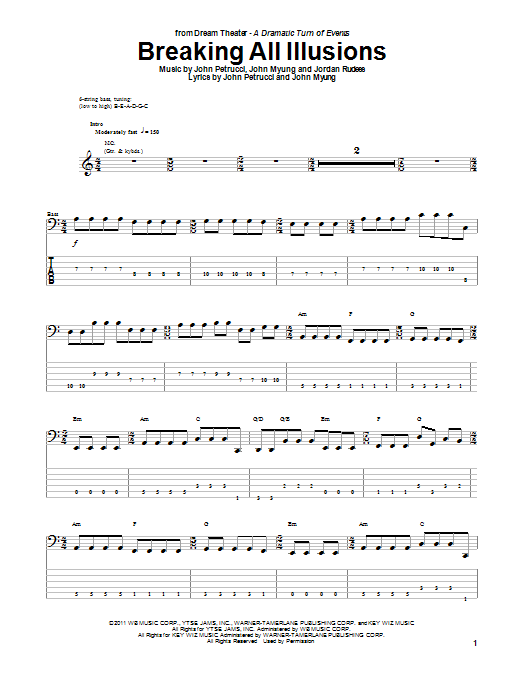 Produktgalerie: Seite 1 von 1 Breaking All Illusions, Dream Theater, E-Bass