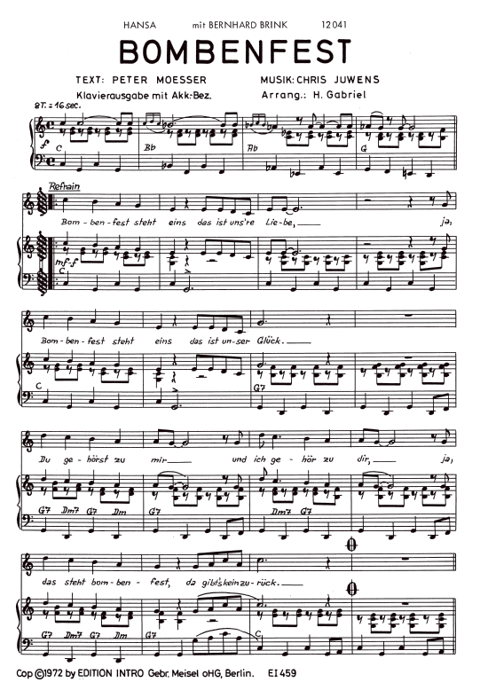 Produktbild zu: BombenfestBernhard Brink