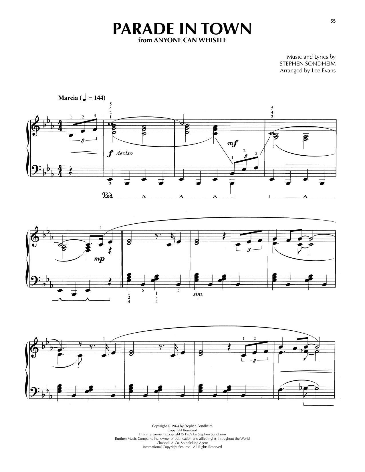 Produktbild zu: Parade In Town (from Anyone Can Whistle) (arr. Lee Evans)