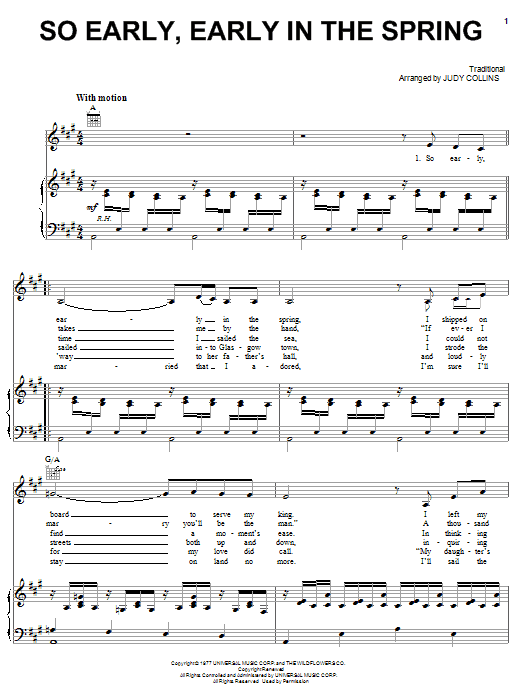 Produktgalerie: Seite 1 von 1 So Early, Early In The Spring, Judy Collins, Gesang, Gitarre, Klavier